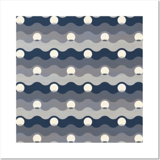 Ocean Pearls Pattern - Storm Posters and Art